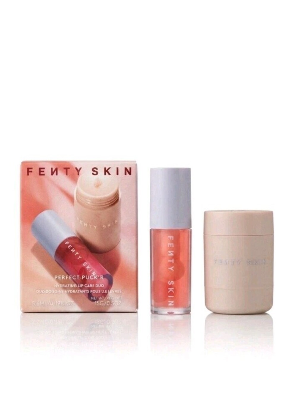 Fenty Beauty Perfect Puck'r Hydrating Lip Care Duo Lip Mask & Oil Vanilla/Cherry